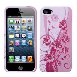 Protector Iphone 5 Blanco con Rosas 2